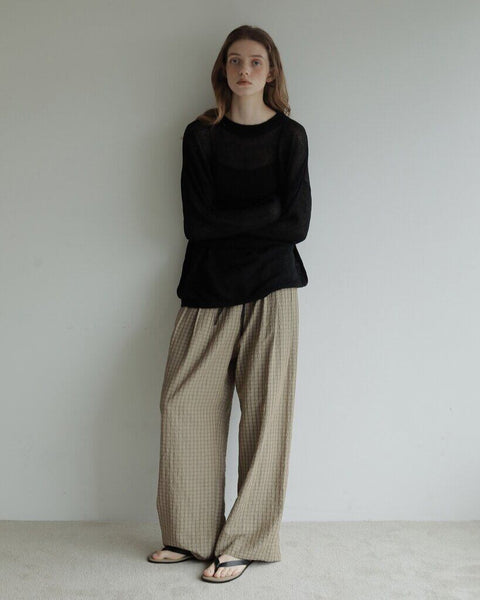 【5月上旬入荷次第お届けのご予約】anuke（アンヌーク） Suckercheck Loose Pants 62710720.