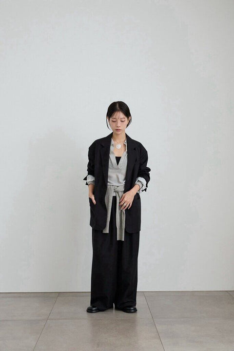 【2月中旬入荷次第お届けのご予約】anuke（アンヌーク） Twill Tuck Widepants 62710712.