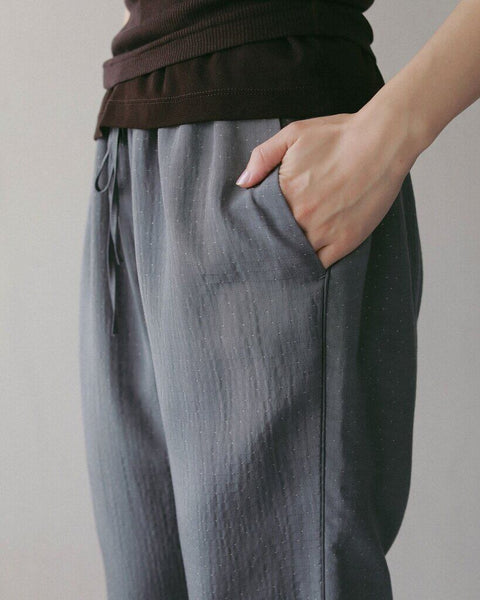 【4月下旬入荷次第お届けのご予約】anuke（アンヌーク） Dot jacquard Rough Pants 62710716.