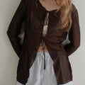 【4月中旬入荷次第お届けのご予約】anuke（アンヌーク） Sheer Tulle Cardigan 62710420.