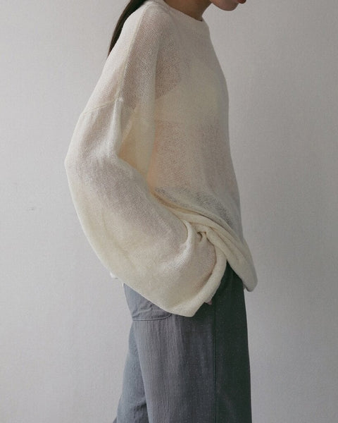 【3月中旬入荷次第お届けのご予約】anuke（アンヌーク） Cottonlinen Loose Knit 62710513.