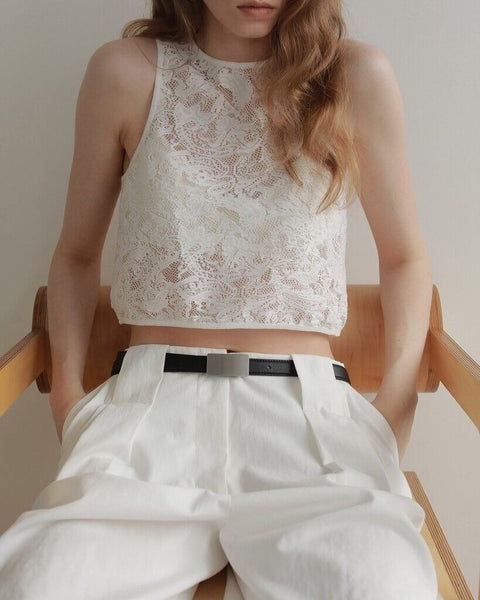 【5月上旬入荷次第お届けのご予約】anuke（アンヌーク） Lace Sleeveless Tops 62710417.