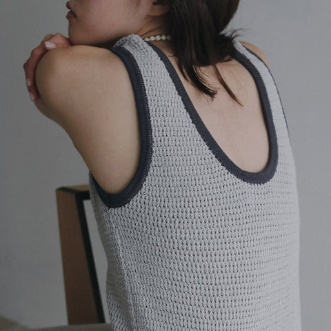 【即納】anuke（アンヌーク） 2026SS  Mesh Bicolor Onepiece メッシュバイカラーワンピース　62610318