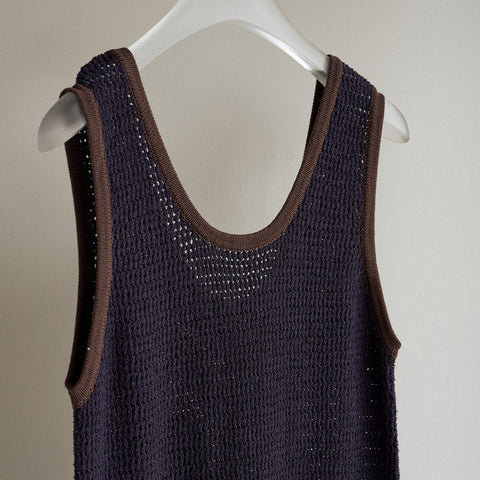 【即納】anuke（アンヌーク） 2026SS  Mesh Bicolor Onepiece メッシュバイカラーワンピース　62610318