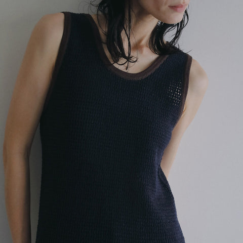 【即納】anuke（アンヌーク） 2026SS  Mesh Bicolor Onepiece メッシュバイカラーワンピース　62610318