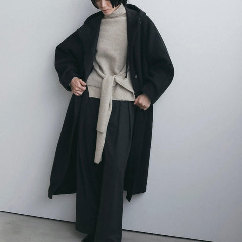 【10月下旬入荷次第お届けのご予約】anuke（アンヌーク） Wool Hoodie Coat ウールフーディコート（CGRY/BLK/BRN）62620001