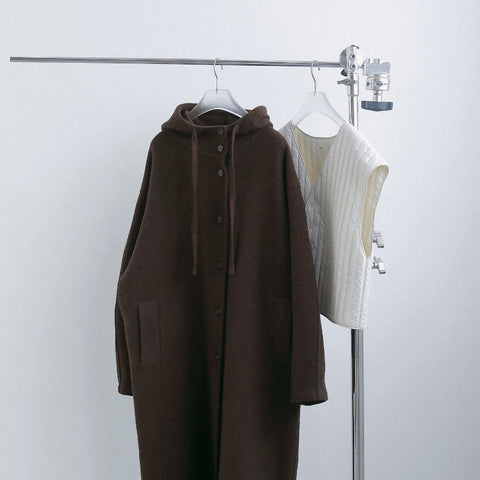 【10月下旬入荷次第お届けのご予約】anuke（アンヌーク） Wool Hoodie Coat ウールフーディコート（CGRY/BLK/BRN）62620001