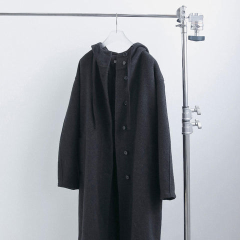 【10月下旬入荷次第お届けのご予約】anuke（アンヌーク） Wool Hoodie Coat ウールフーディコート（CGRY/BLK/BRN）62620001