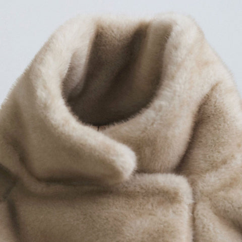 【11月中旬入荷次第お届けのご予約】anuke（アンヌーク）Eco Minkfur Jacket エコミンクファージャケット（IVR/BRN）62620110.