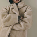 【11月中旬入荷次第お届けのご予約】anuke（アンヌーク）Eco Minkfur Jacket エコミンクファージャケット（IVR/BRN）62620110.
