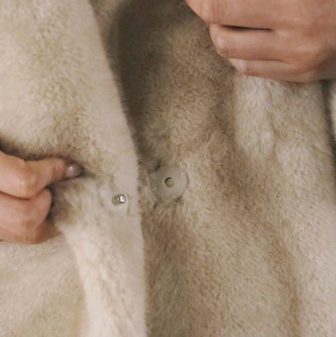 【11月中旬入荷次第お届けのご予約】anuke（アンヌーク）Eco Minkfur Jacket エコミンクファージャケット（IVR/BRN）62620110.