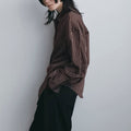 【10月中旬入荷次第お届けのご予約】anuke（アンヌーク）Opencollar Stripe Shirts ストライプシャツ（IVR/PNK/BRN）62620414.