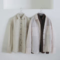 【10月中旬入荷次第お届けのご予約】anuke（アンヌーク）Opencollar Stripe Shirts ストライプシャツ（IVR/PNK/BRN）62620414.