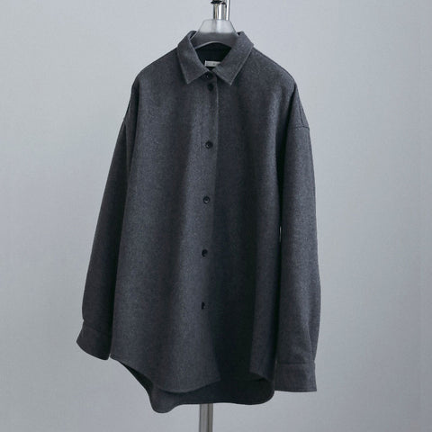 【10月中旬入荷次第お届けのご予約】anuke（アンヌーク）Wool Over Shirts ウールオーバーシャツ（IVR/CGRY/NVY）62620415