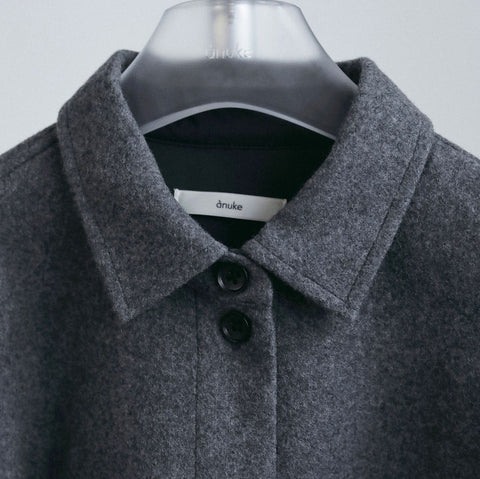 【10月中旬入荷次第お届けのご予約】anuke（アンヌーク）Wool Over Shirts ウールオーバーシャツ（IVR/CGRY/NVY）62620415