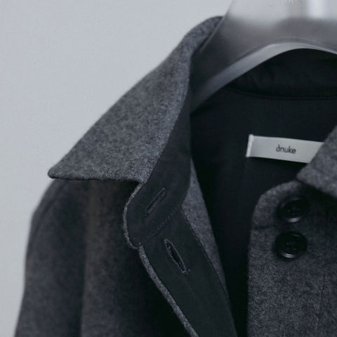 【10月中旬入荷次第お届けのご予約】anuke（アンヌーク）Wool Over Shirts ウールオーバーシャツ（IVR/CGRY/NVY）62620415