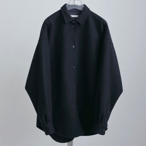 【10月中旬入荷次第お届けのご予約】anuke（アンヌーク）Wool Over Shirts ウールオーバーシャツ（IVR/CGRY/NVY）62620415