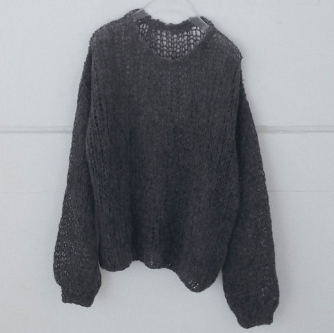 【10月下旬入荷次第お届けのご予約】anuke（アンヌーク） Lowgauge Mohair Knit モヘアニット（IVR/CGRY/MNT）62620533.