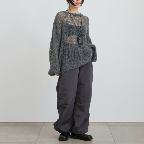 【10月下旬入荷次第お届けのご予約】anuke（アンヌーク） Lowgauge Mohair Knit モヘアニット（IVR/CGRY/MNT）62620533.