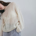 【10月下旬入荷次第お届けのご予約】anuke（アンヌーク） Lowgauge Mohair Knit モヘアニット（IVR/CGRY/MNT）62620533.