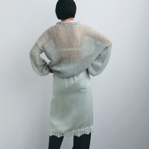 【10月下旬入荷次第お届けのご予約】anuke（アンヌーク） Lowgauge Mohair Knit モヘアニット（IVR/CGRY/MNT）62620533.
