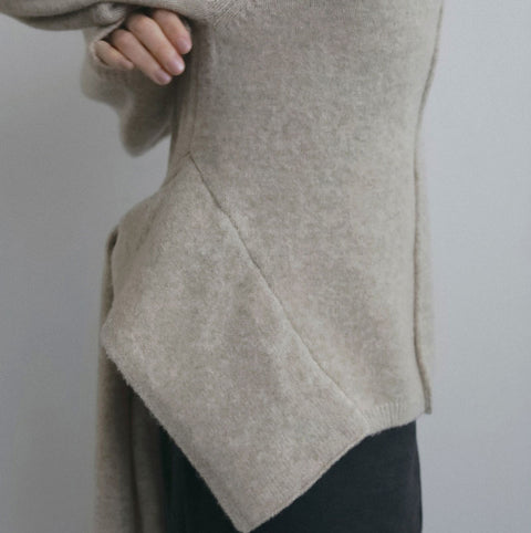 【11月中旬入荷次第お届けのご予約】anuke（アンヌーク）Layered Soft Knit レイヤードニットトップス（BEG/BRN）62620537