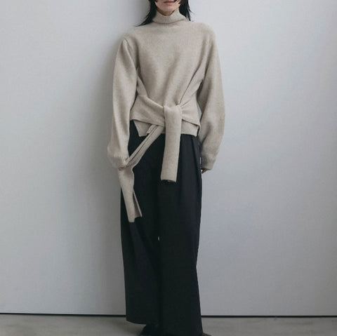 【11月中旬入荷次第お届けのご予約】anuke（アンヌーク）Layered Soft Knit レイヤードニットトップス（BEG/BRN）62620537