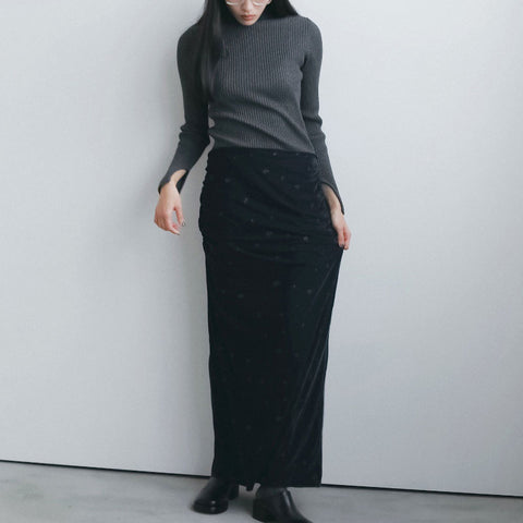 【11月上旬入荷次第お届けのご予約】anuke（アンヌーク） Slit Turtle Knit ラウンドスリットタートルニット（IVR/MCA/MIX/CGRY/BLK）62620539.