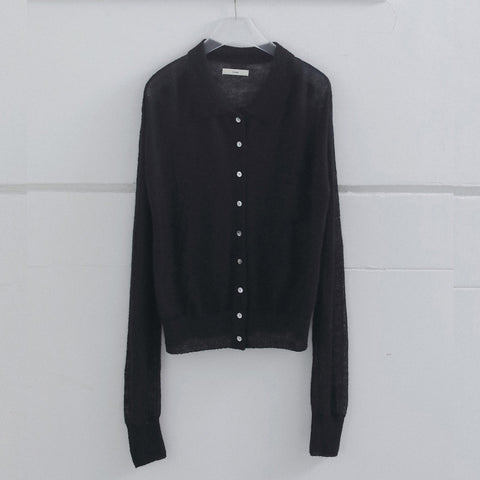 【10月下旬入荷次第お届けのご予約】anuke（アンヌーク）Over Knit Shirts オーバーニットシャツ（IVR/PNK/BLK） 62620542