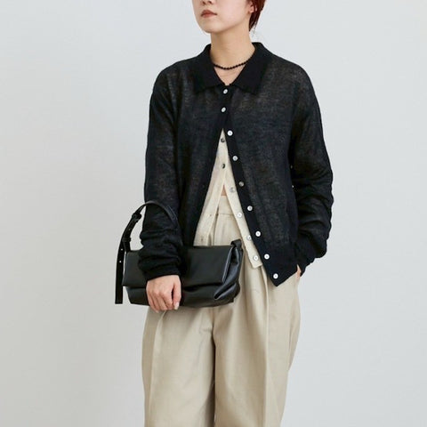 【10月下旬入荷次第お届けのご予約】anuke（アンヌーク）Over Knit Shirts オーバーニットシャツ（IVR/PNK/BLK） 62620542