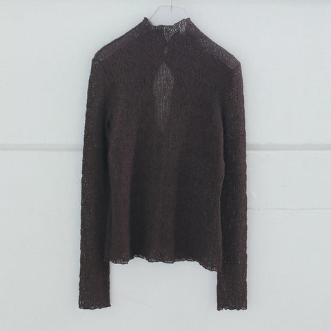 【11月上旬入荷次第お届けのご予約】anuke（アンヌーク）Raschel Lace Turtle ラッセルレースタートル（IVR/BRN/BLK）62620628