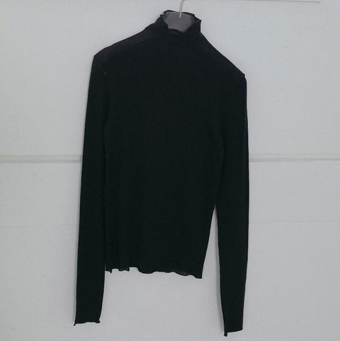 【10月下旬入荷次第お届けのご予約】anuke（アンヌーク） Cashmere Silk Turtle カシミアシルクタートル（IVR/CGRY/BLK）62620635.