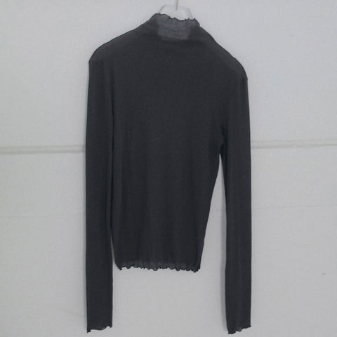 【10月下旬入荷次第お届けのご予約】anuke（アンヌーク） Cashmere Silk Turtle カシミアシルクタートル（IVR/CGRY/BLK）62620635.