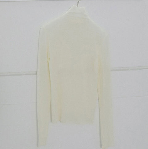 【10月下旬入荷次第お届けのご予約】anuke（アンヌーク） Cashmere Silk Turtle カシミアシルクタートル（IVR/CGRY/BLK）62620635.