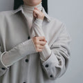 【10月下旬入荷次第お届けのご予約】anuke（アンヌーク） Cashmere Silk Turtle カシミアシルクタートル（IVR/CGRY/BLK）62620635.