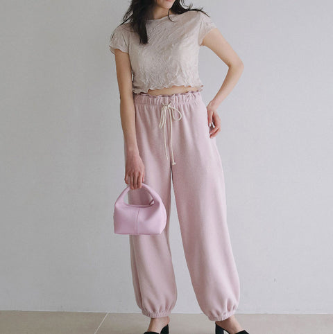 【11月上旬入荷次第お届けのご予約】anuke（アンヌーク） Fleece Rough Pants フリースラフパンツ（PNK/OML/CGRY）62620712