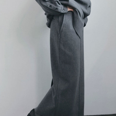 【10月中旬入荷次第お届けのご予約】anuke（アンヌーク）  Wool Cutoff Skirt ウールカットオフスカート（CGRY/NVY）62620807.