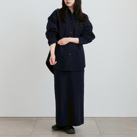【10月中旬入荷次第お届けのご予約】anuke（アンヌーク）  Wool Cutoff Skirt ウールカットオフスカート（CGRY/NVY）62620807.