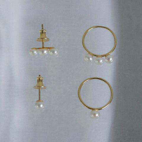 【12月中旬入荷次第お届けのご予約】anuke（アンヌーク） Mini Pearl Pierce ミニピアスセット（WHT）62620905