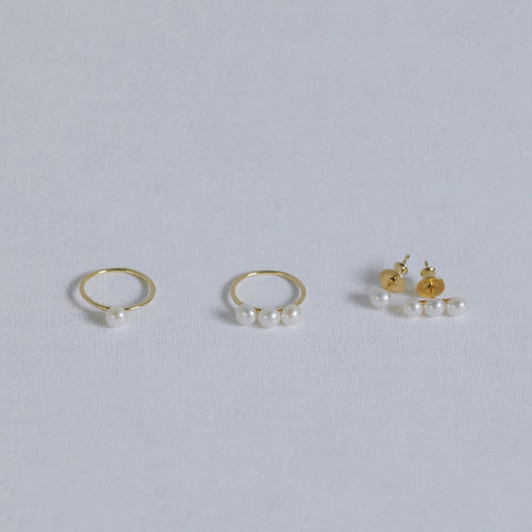 【12月中旬入荷次第お届けのご予約】anuke（アンヌーク） Grainpearl Pinky Ring 1粒淡水パールピンキーリング（WHT）62620906.