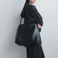 【10月中旬入荷次第お届けのご予約】anuke（アンヌーク） Ecoleather Tote Bag エコレザートートバッグ（BLK/BRN）62621024.