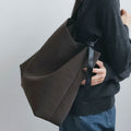 【10月中旬入荷次第お届けのご予約】anuke（アンヌーク） Ecoleather Tote Bag エコレザートートバッグ（BLK/BRN）62621024.