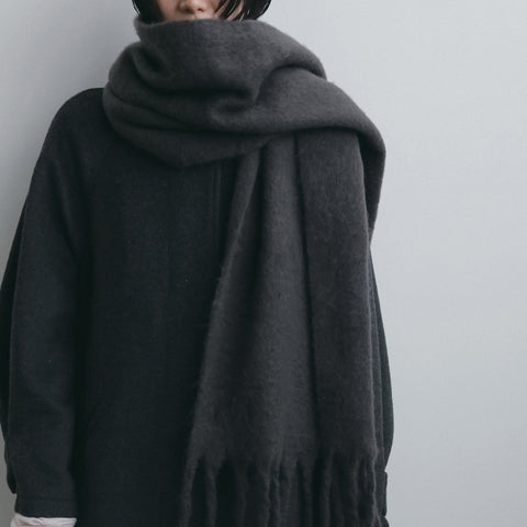 【11月下旬入荷次第お届けのご予約】anuke（アンヌーク）Soft Fringe Stole フリンジストール（PNK/BRN/CGRY）62621036