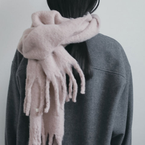 【11月下旬入荷次第お届けのご予約】anuke（アンヌーク）Soft Fringe Stole フリンジストール（PNK/BRN/CGRY）62621036
