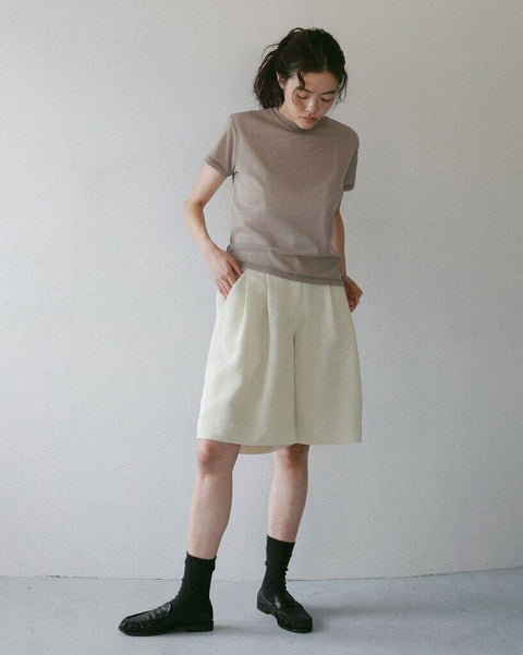 【3月中旬入荷次第お届けのご予約】anuke（アンヌーク） Tuck Half Pants 62710713.