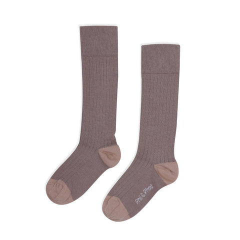 Phil&amp;Phae 2024AW Ribbed knee socks -heather- Ribbed knee high socks