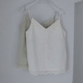 【3月上旬入荷次第お届けのご予約】anuke（アンヌーク） Twill Lace Camisole 62710404.