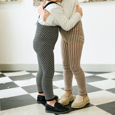 【6/12Mサイズは12/10頃入荷次第のお届け】【ネコポス不可】AC-2 Silly Silas（シリーサイラス） Footless Classic  Atelier Collection -Granola×Cream Striped-  ストライプ柄 フットレス　グラノーラクリーム