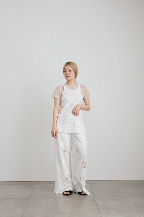 【3月下旬入荷次第お届けのご予約】anuke（アンヌーク） Cutwork Lace Apron 62710403.