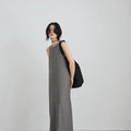 【4月下旬入荷次第お届けのご予約】anuke（アンヌーク） Woolchambray Sleeveless Onepiece 62710301.